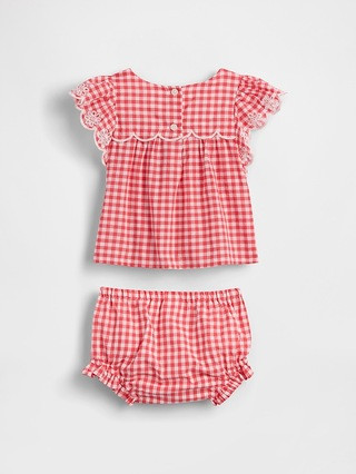 Baby Eyelet Gingham Outfit Set | Gap (US)