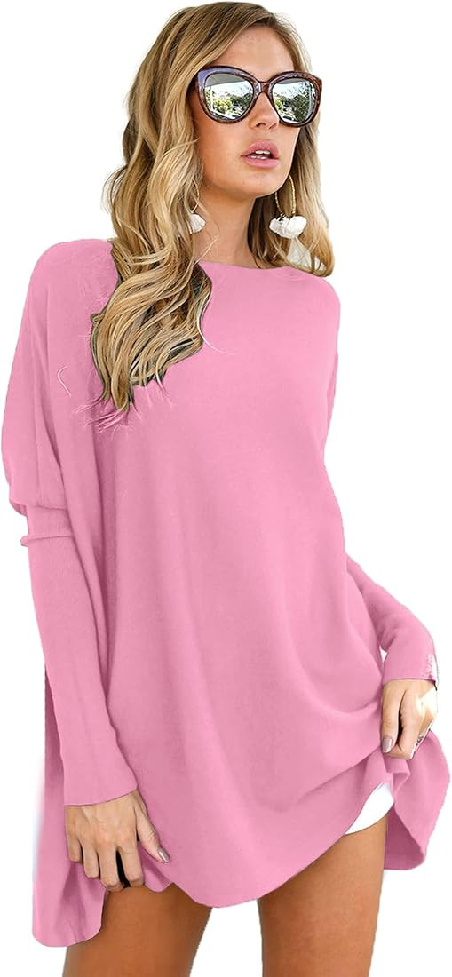 LIYOHON Oversized T Shirts for Women Tunic Tops to Wear with Leggings Long Sleeve Fall Sweaters D... | Amazon (US)