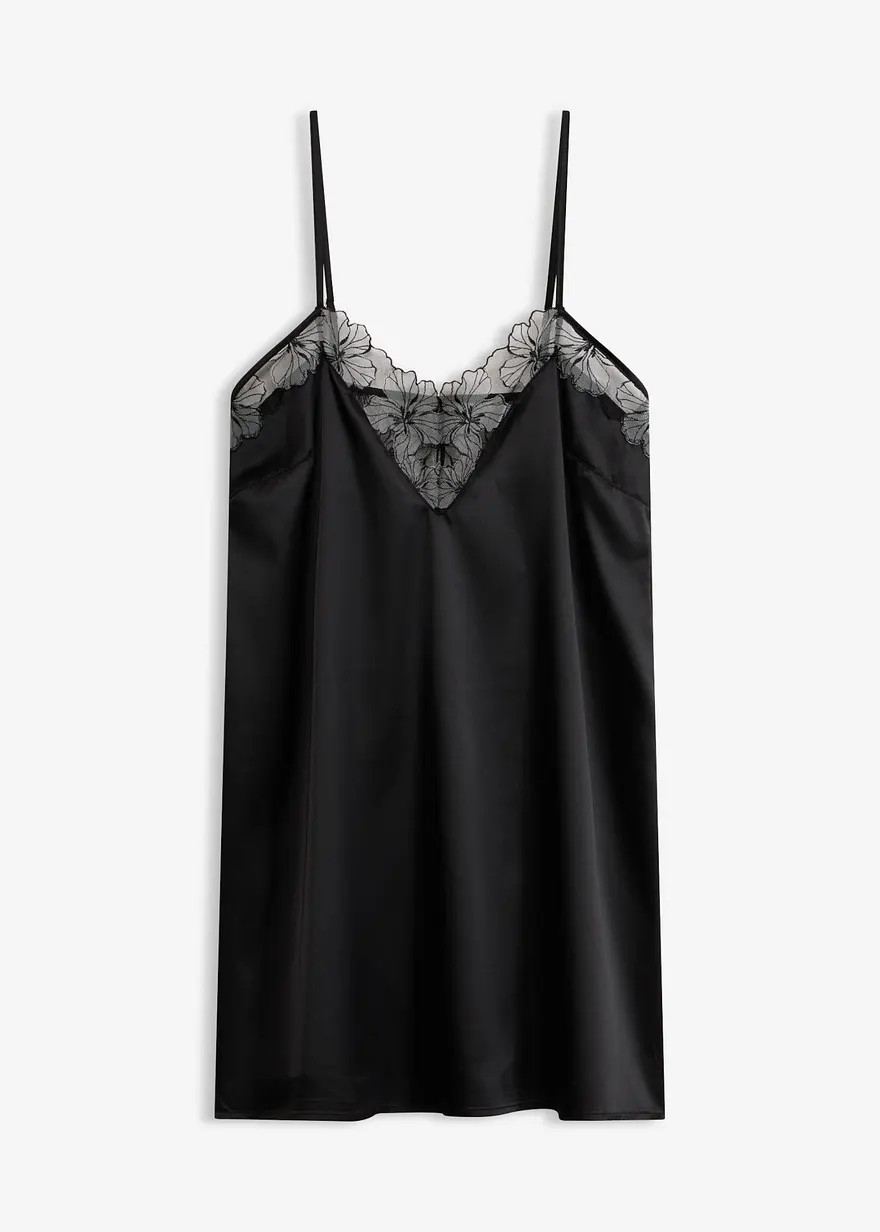 Satin Neglig\u00e9 mit edler Stickerei | Bonprix DE