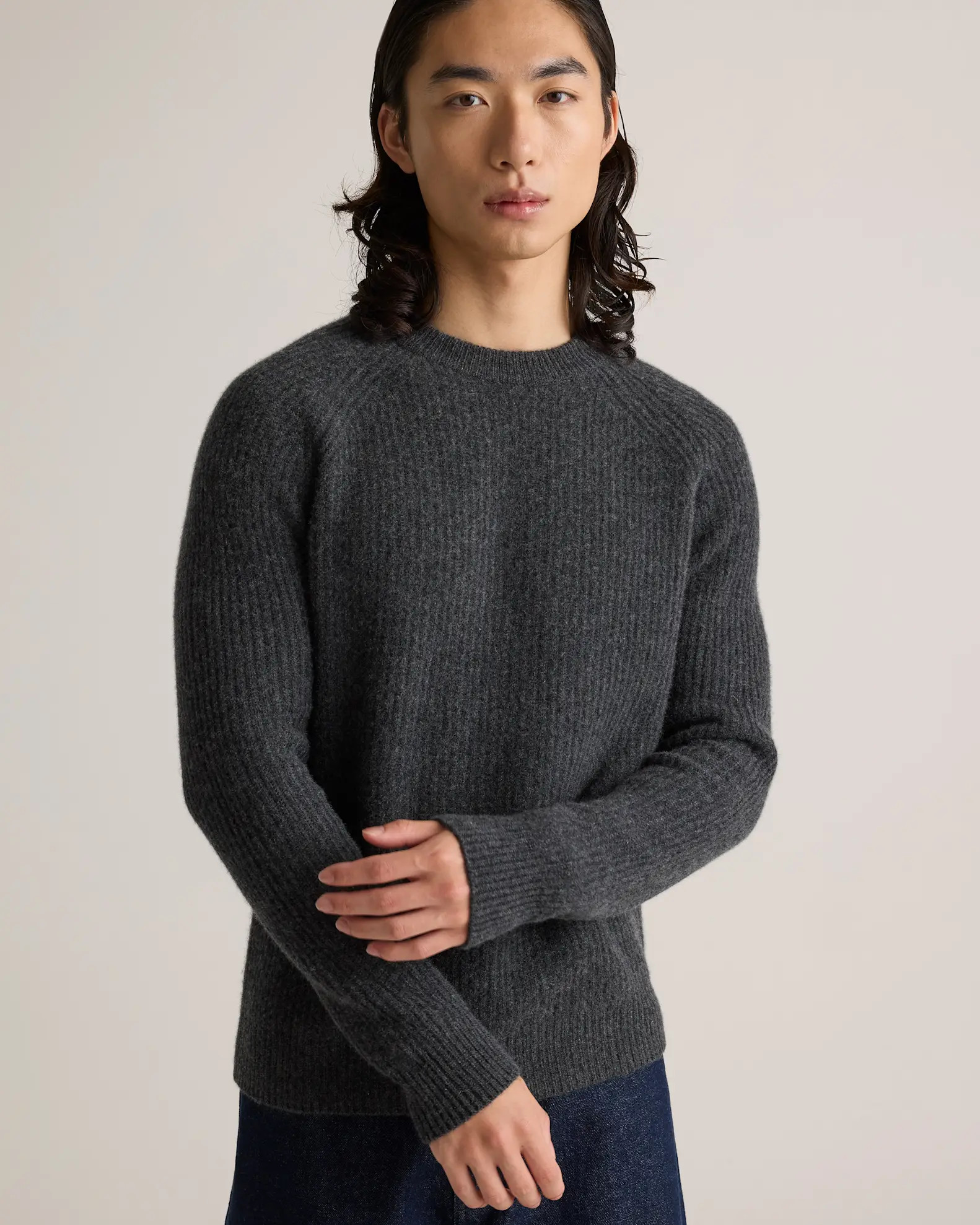 Mongolian Cashmere Fisherman Crewneck Sweater | Quince
