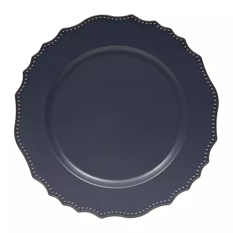 Blue Jane Scalloped Chargers, Set of 4 | Kirkland's Home