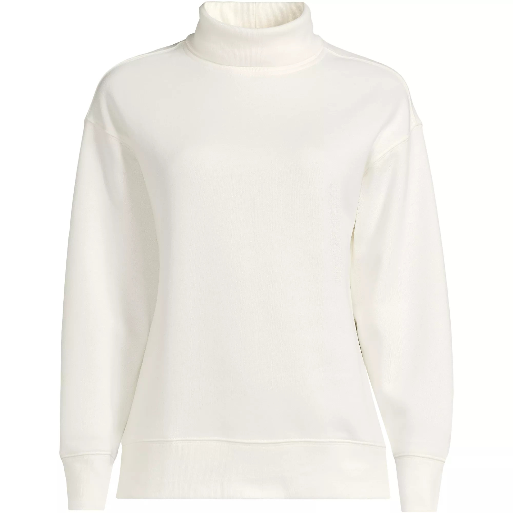 Women's Long Sleeve Serious Sweats Mock Neck Sweatshirt | Lands' End (US)