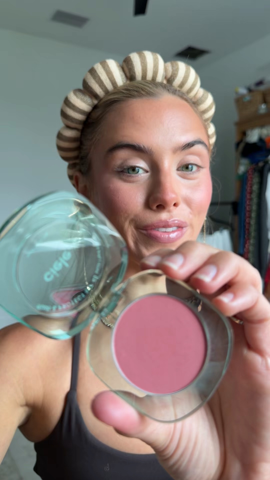 What it is: A talc-free hybrid SPF 45+ powder blush that diffuses a radiant flush of color onto the cheeks with a silky, blurring finish. @Sephora