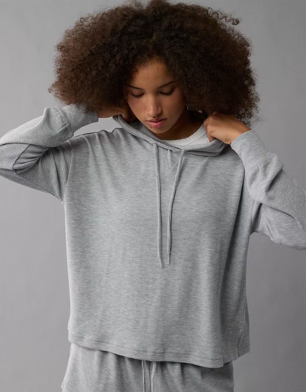 AE Oversized Waffle Hoodie | American Eagle Outfitters (US & CA)