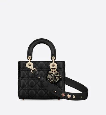 Small Lady Dior My ABCDior Bag Black Cannage Lambskin | DIOR | Dior Couture