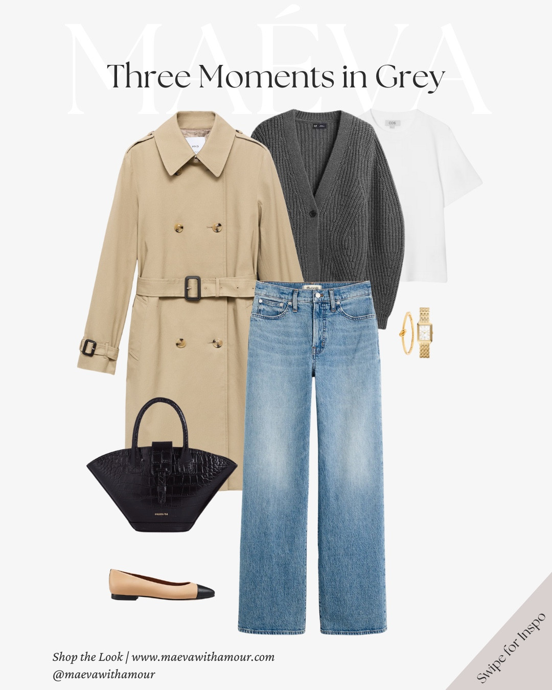 3 Moments in Grey 🩶 From soft wool coats to slate knits and tailored neutrals, this edit celebrates the art of layering with elegance ✨ Thoughtful textures, timeless tones, and effortless silhouettes, a reflection of calm sophistication for the season ahead!

🩶 Adore these Looks? Comment SHOP to receive a DM with the link or head to the link in bio to shop the outfits & more! 

✨ Discover the latest article about this edit and French-inspired style at maevawithamour.com

👉 Save & Follow to discover French-inspired style and wardrobe tips, designed to elevate your everyday fashion!

With Amour, M.

#autumnoutfit #outfitinspo #stylingtips #frenchstyle #parisianstyle #capsulewardrobe 

#LTKTravel #LTKSeasonal #LTKStyleTip