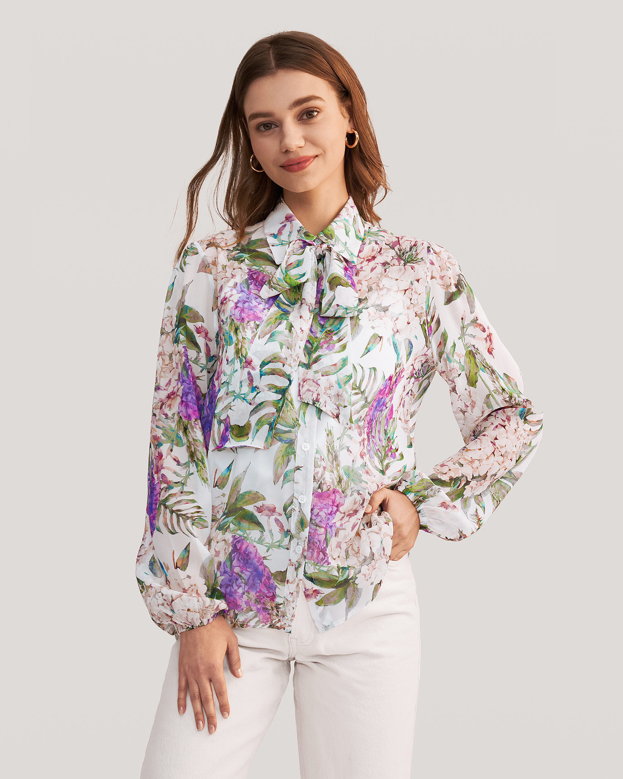 LILYSILK X MIM Floral 2 in 1 Seidenbluse | LilySilk