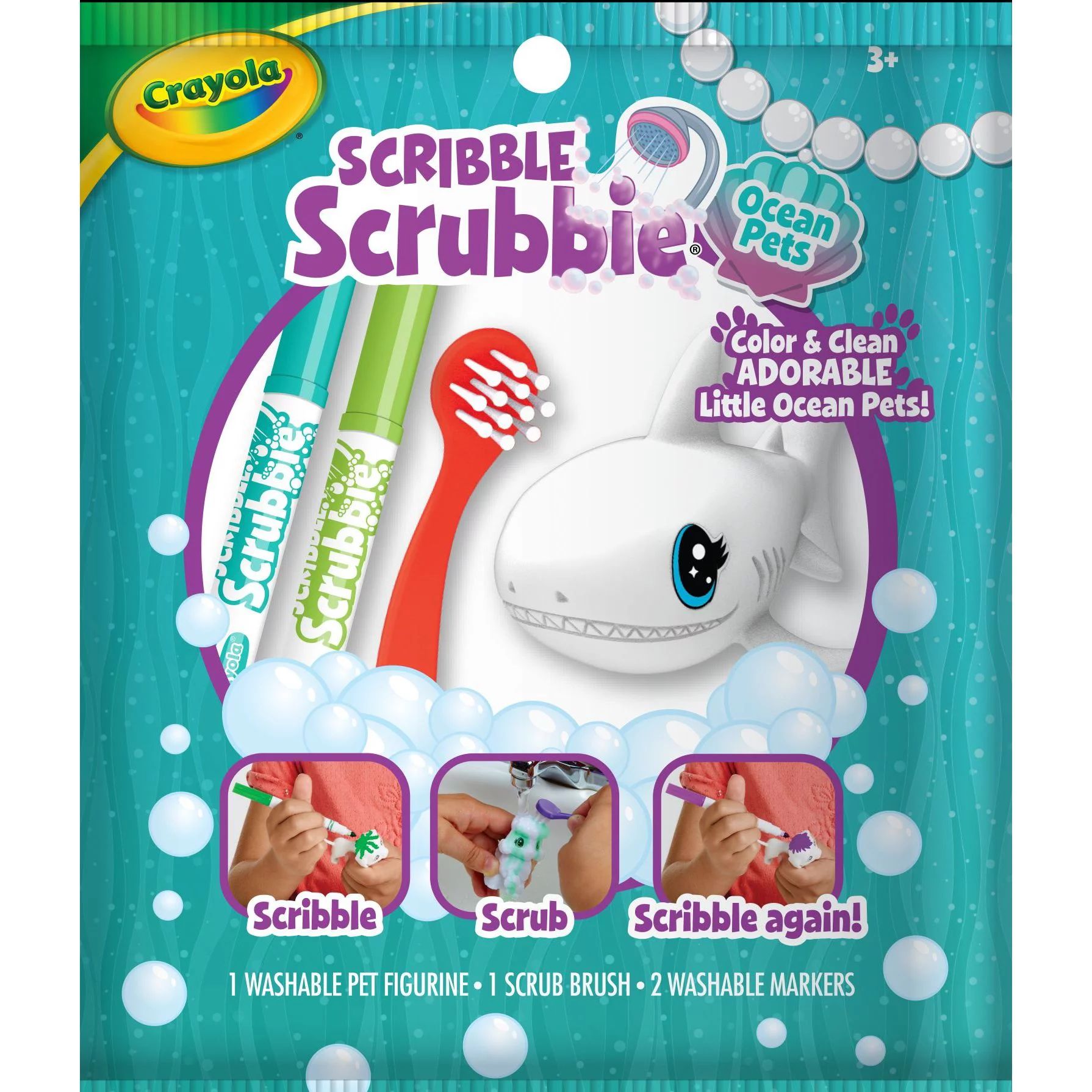 Crayola Scribble Scrubbie Ocean Pets, 1 Ct Animal Toy, Beginner Unisex Child Ages 3+ | Walmart (US)