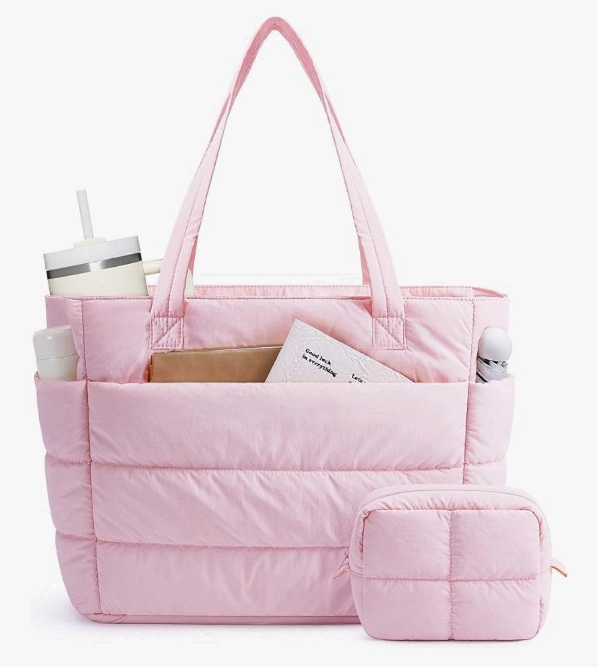 Narwey Nylon Puffer Tote Bag for Women, Puffy Work Nurse Teacher Tote Bag, Quilted Shoulder Bag for Travel, Gym, Gifts

Perfect on the go tote 

#LTKgrwm #LTKootd #LTKTravel