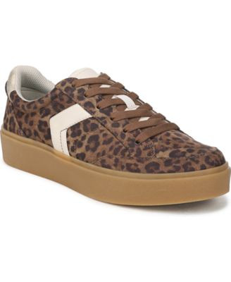Dr. Scholl's Women's Madison-Lace Closed Round Toe Lace Up Platform Sneakers - White/Black Faux Leather | Macy's