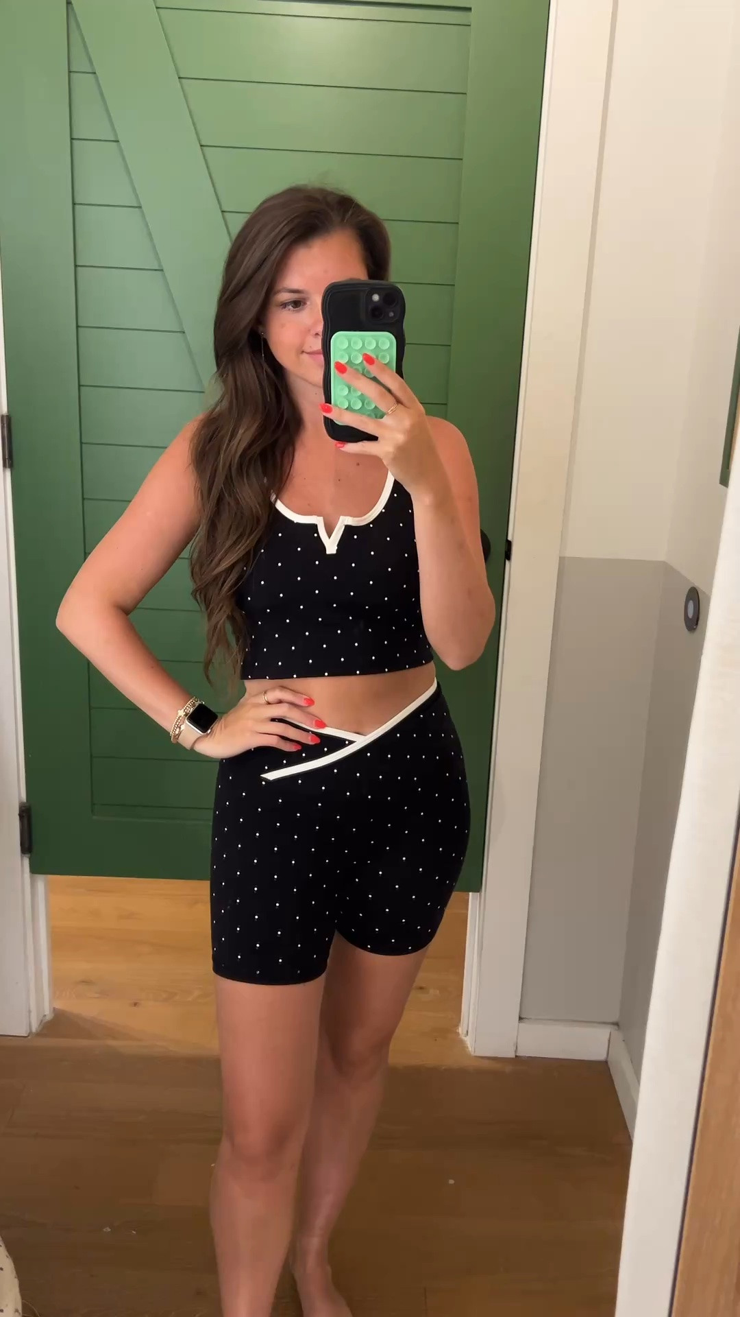 // polka dot set // polka dot workout set // athleisure set //

#LTKootd #LTKfitnessgoals #LTKActive