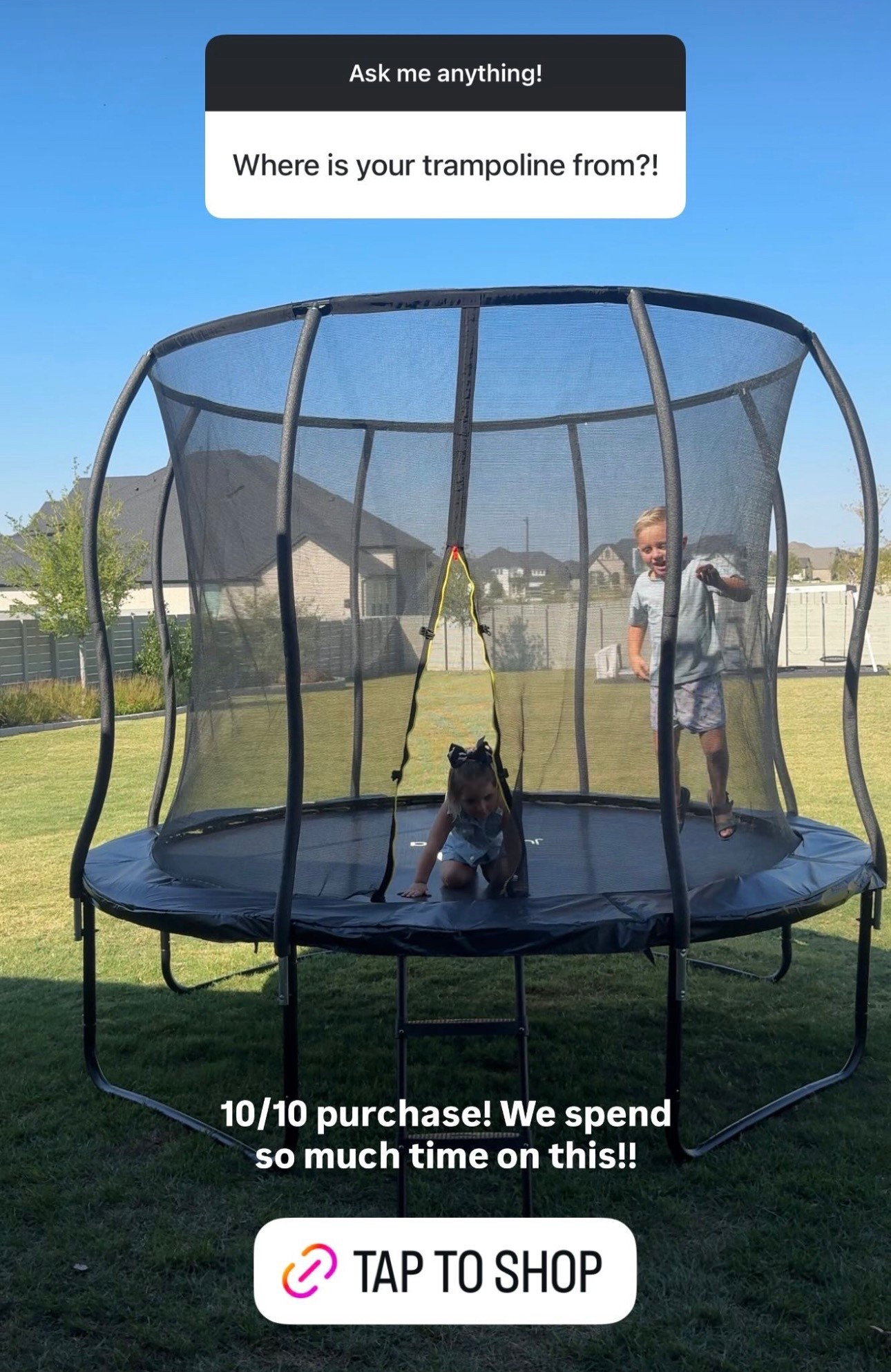 Our trampoline!

#LTKmomlife #LTKActive #LTKKids