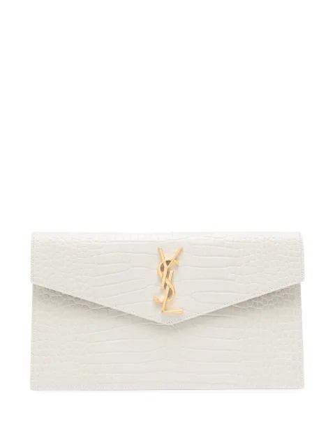Uptown crocodile-embossed pouch | Farfetch (US)