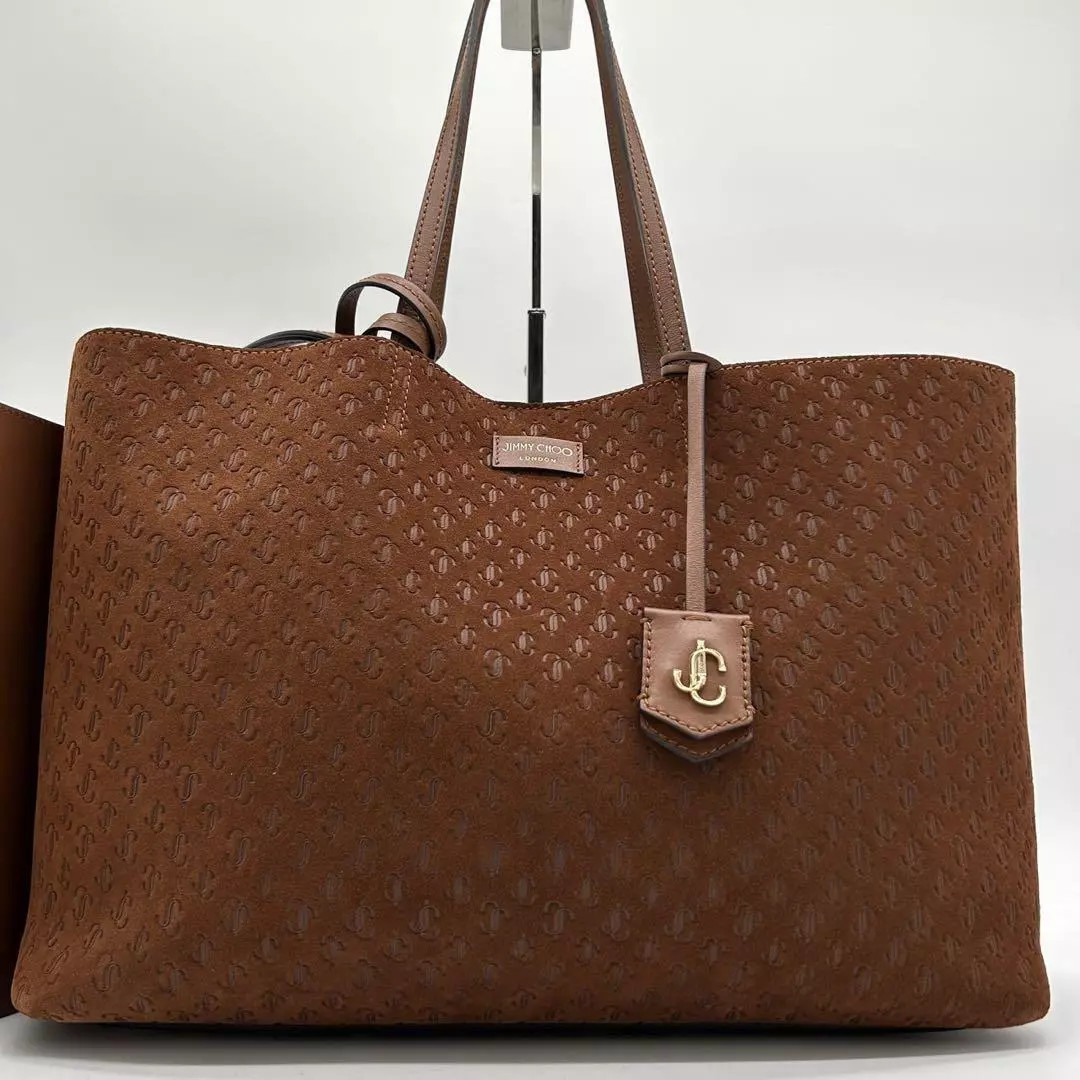 JIMMY CHOO  Nine2Five Tote Bag Suede Brown  | eBay | eBay US