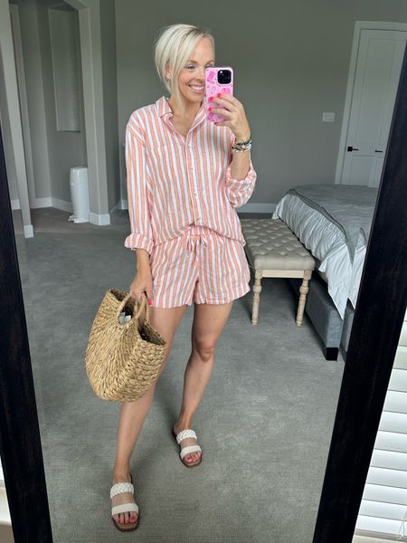 30% off!! Target try on!! Wearing a medium in the shorts, but need a small, small in the linen blend top! 

#LTKStyleTip #LTKFindsUnder50 #LTKFindsUnder100