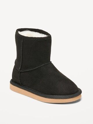 Faux-Suede Sherpa-Lined Boots for Toddler Girls | Old Navy (US)