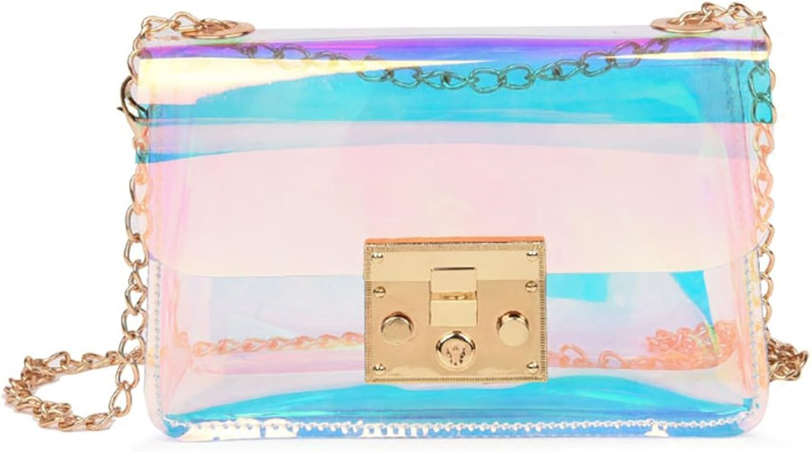 Mini Hologram Clear Cross Body Purse Shoulder Bag Handbag for Women | Amazon (US)