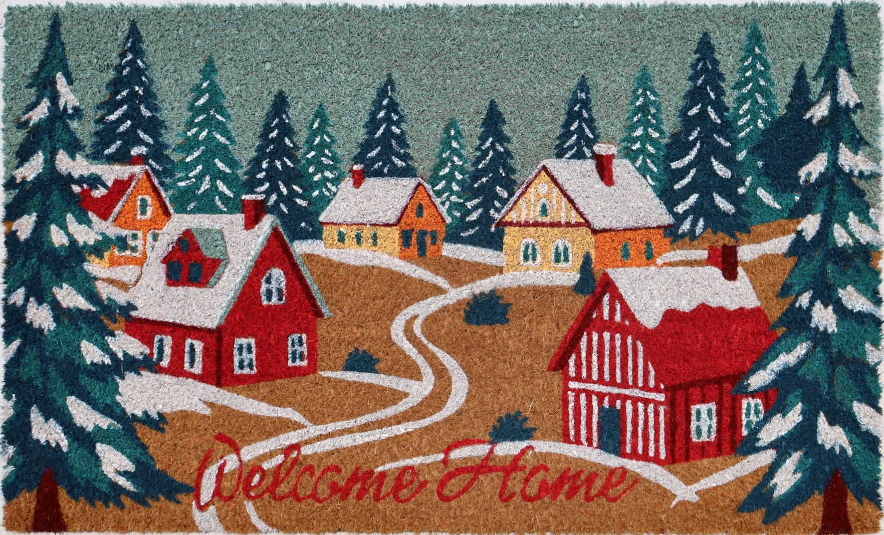 Holiday Time Winter Village Coir Fiber Doormat 18"x30" | Walmart (US)