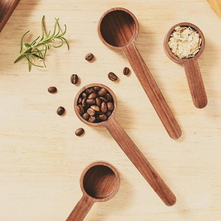 Norbi Measuring Spoon Wooden Long Handle Coffee Bean Spoon Measuring Bean Spoon Coffee Powder Quanti | Walmart (US)