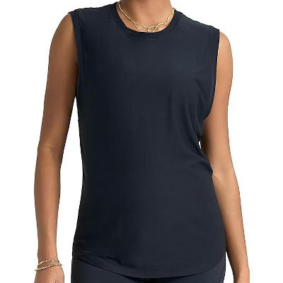 POPSUGAR PS Women's Workout Tops - Sleeveless Loose Fit Athletic Muscle Workout Tank Top for Sports Gym Exercise Yoga for Women Black Night X-Large | Target