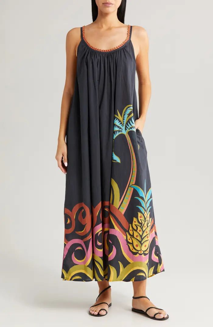 Pineapple Wave Cotton Cover-Up Dress | Nordstrom