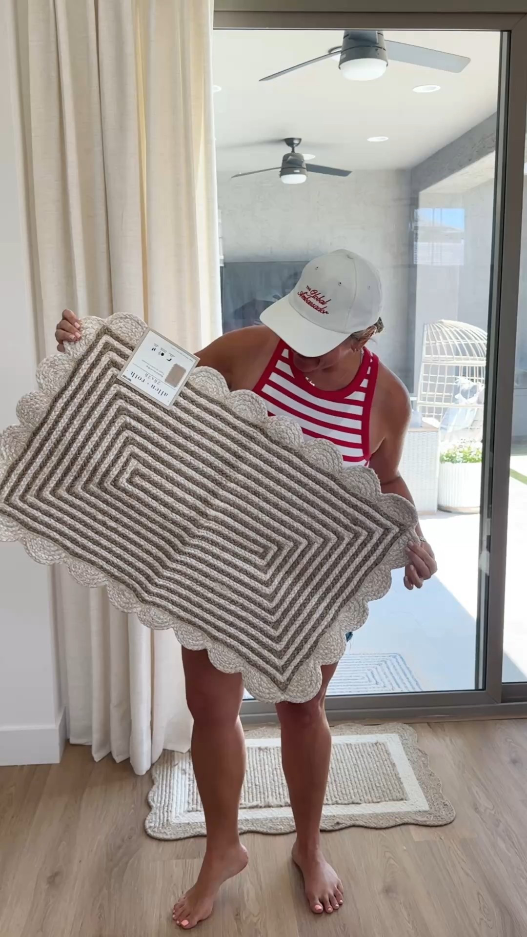 Adorable scalloped rugs for under $20! I had the older version of these from last year and was due for an update. Perfect for an entry way or for your patio! 

#LTKSeasonal #LTKHome #LTKWatchNow