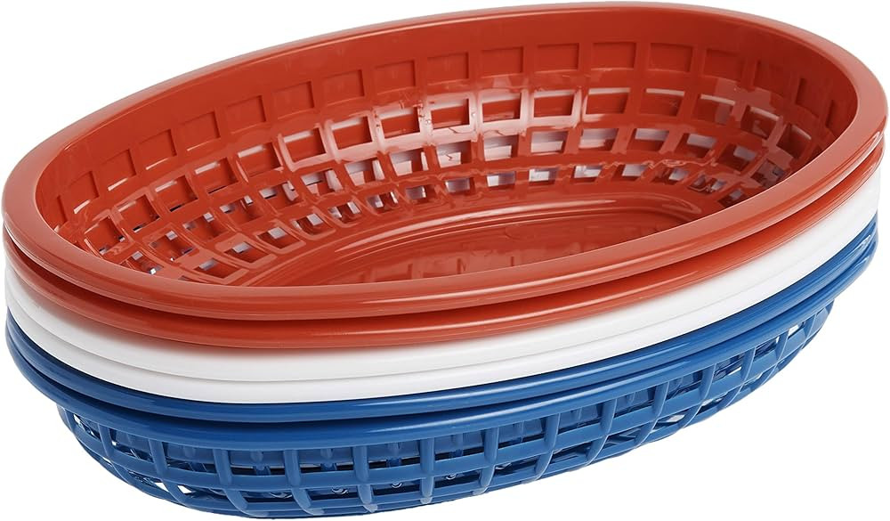 Tablecraft H1074RWB Basket, Red/White and Blue | Amazon (US)