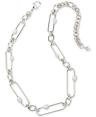Kendra Scott Genuine Pearl Chain Link Statement Necklace, 22 | Macys (US)