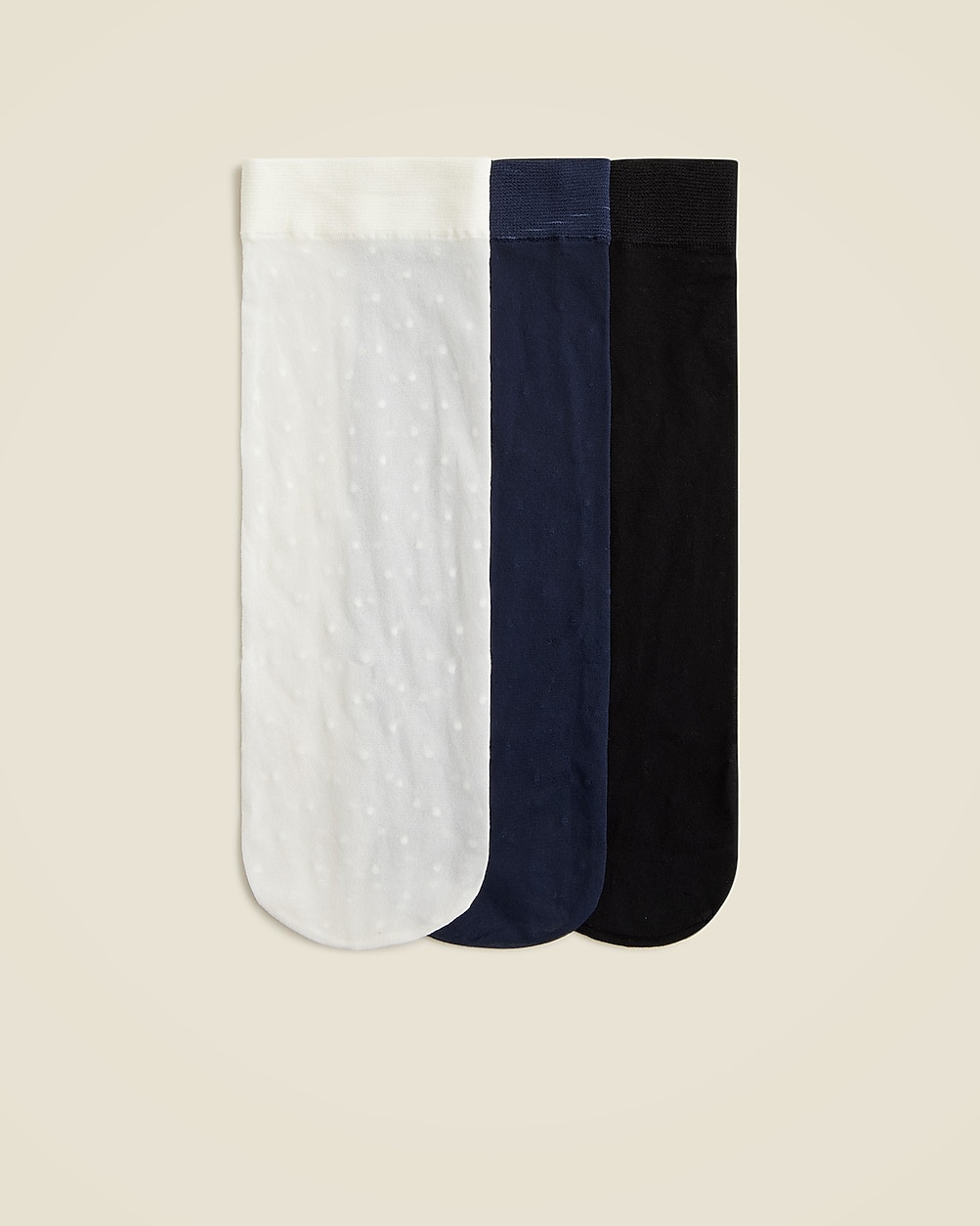 Sheer Swiss-dot socks three-pack | J. Crew US