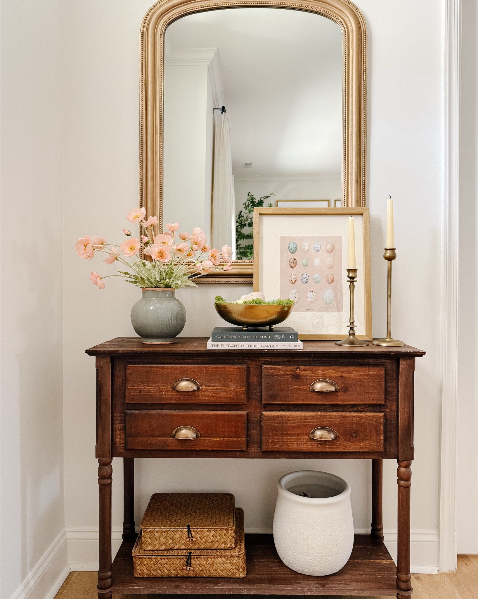 Small entryway side table spring Easter decor styling 

#LTKHome #LTKStyleTip #LTKSeasonal