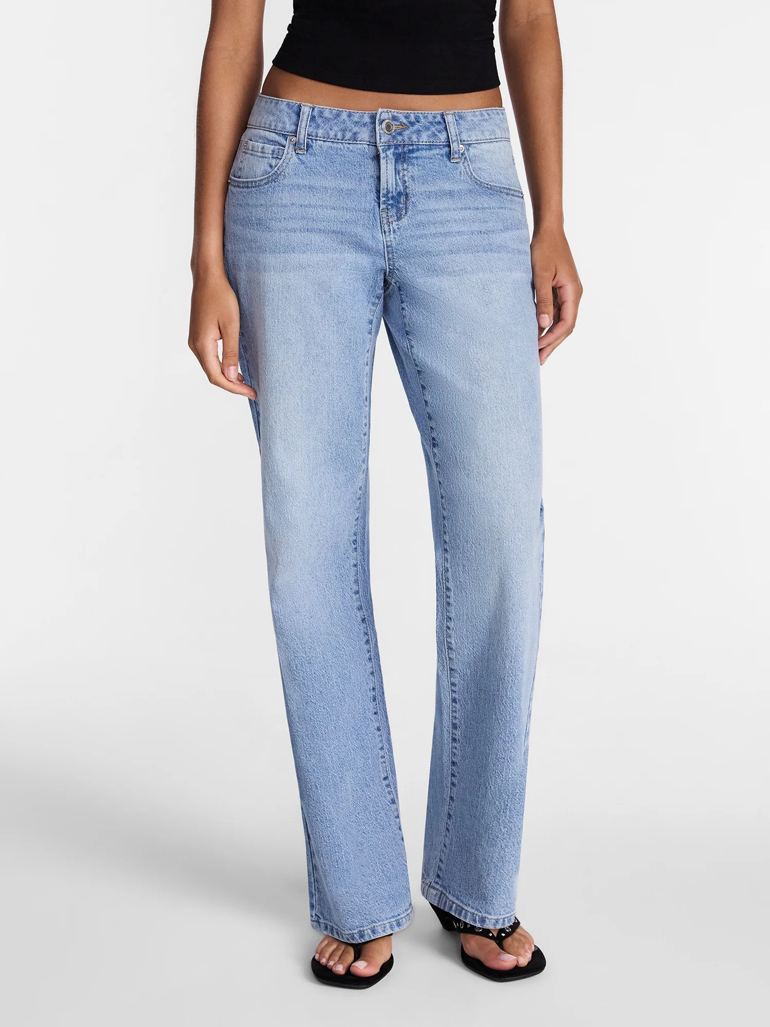 No Boundaries Straight Leg Jeans, 31.5'' Inseam, Women's 00-20 | Walmart (US)