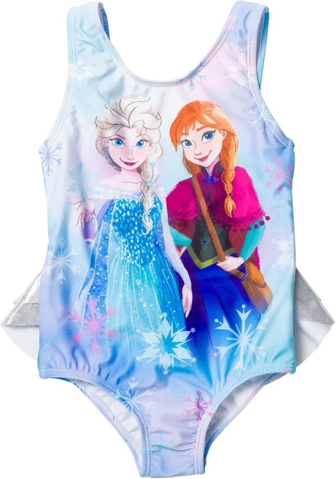 Disney Frozen Girls UPF 50+ One Piece Bathing Suit Toddler to Big Kid Sizes (2T - 10-12) | Amazon (US)