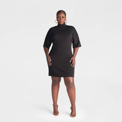 KBB by KAHLANA Women's Short Sleeve 'The Laceback Mini Dress' - Black XXL | Target