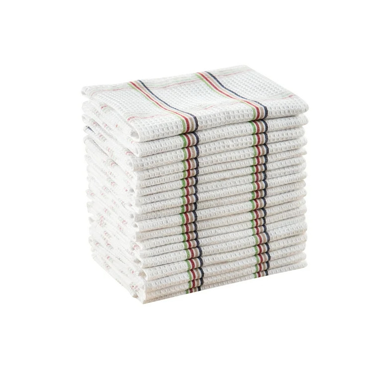 Mainstays, 18 Pack, Plaid Waffle Dishcloths Multi-colored - Walmart.com | Walmart (US)