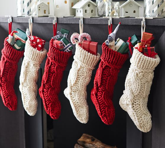 Colossal Knit Stockings | Pottery Barn (US)