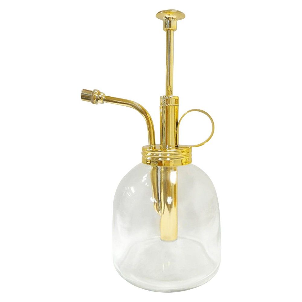 6.6"" x 2.8"" Plant Mister with Pump Clear/Gold - Smith & Hawken | Target