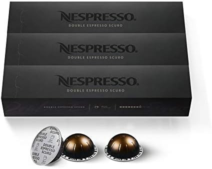 Nespresso Capsules VertuoLine, Double Espresso Scuro, Dark Roast Espresso Coffee, Count Coffee Po... | Amazon (US)