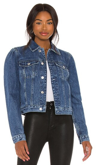7 For All Mankind Puff Sleeve Classic Jean Jacket. - size M (also in L, S, XS) | Revolve Clothing (Global)