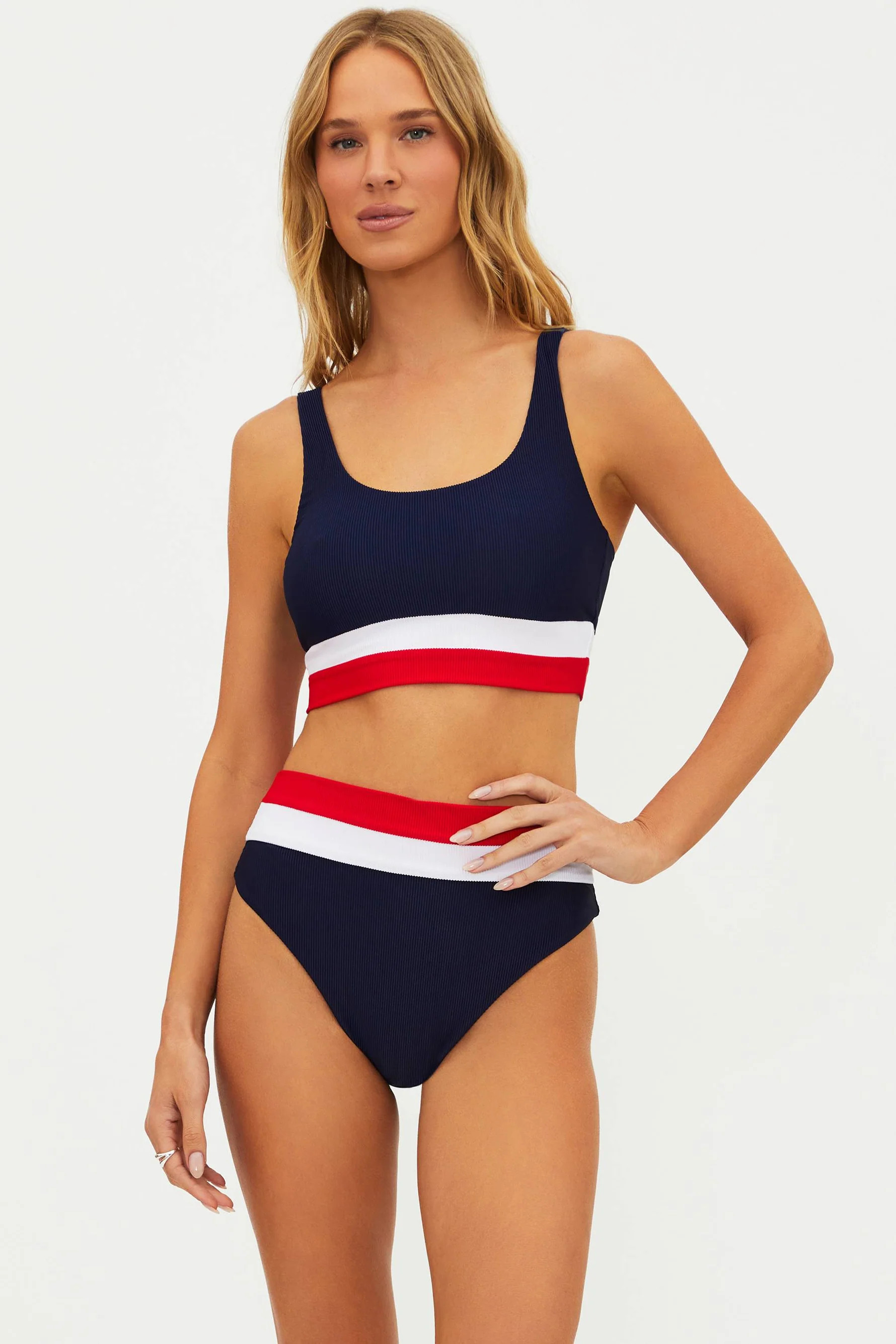 Heidi Bottom Americana Colorblock | Bikini Bottom | Beach Riot | Beach Riot