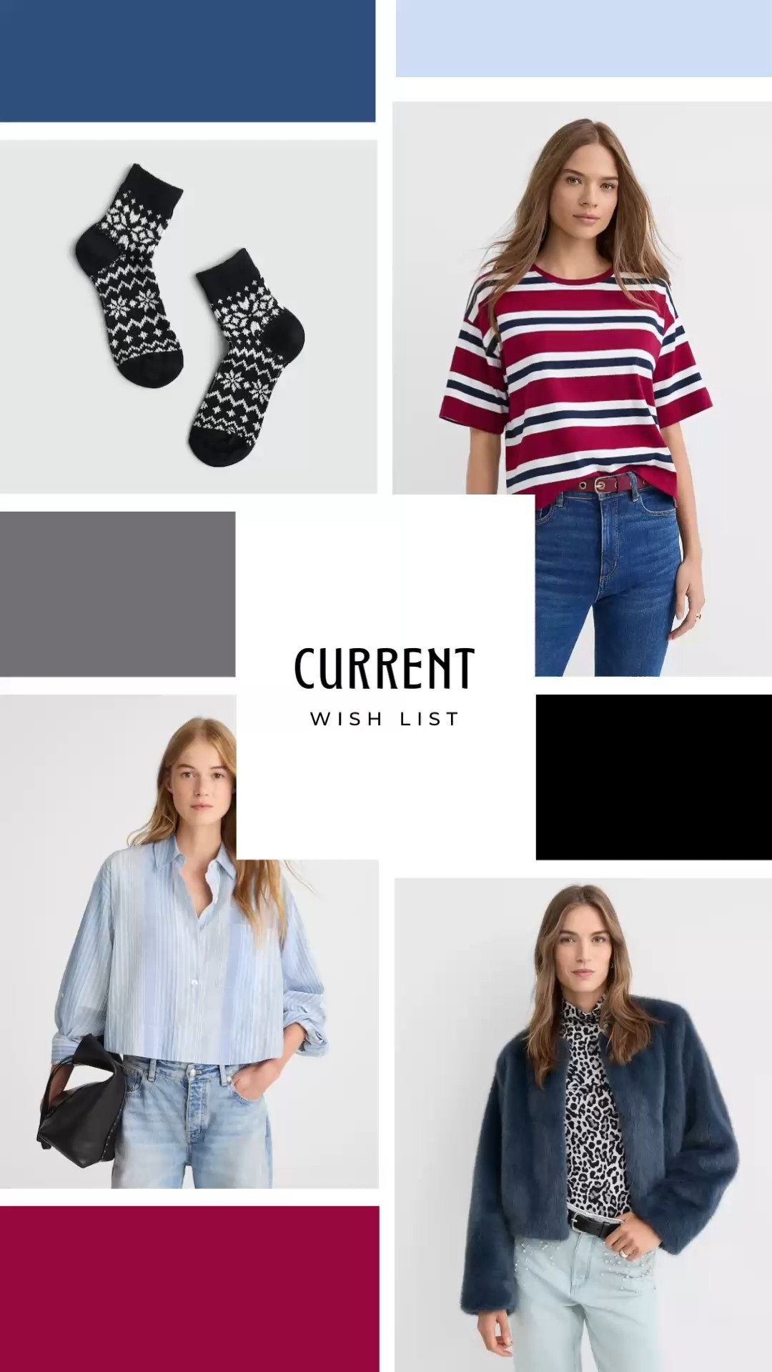 Current wish list coming in hot! 

First, this little faux fur jacket is the only item that isn't on sale. I LOVE the color! The shape is great and would be so versatile. 

This cropped button down shirt would be perfect with high rise pants and the colors would take you straight into Spring. 

I'm trying so hard not to buy this stripped tee. The colors are so nice and the stripes have just enough character they can stand alone or be layered. 

Lastly, these socks just look super cozy. The scream winter and I feel like they should already be on my feet 🤷🏼‍♀️

#LTKSaleAlert #LTKmomlife #LTKFindsUnder50