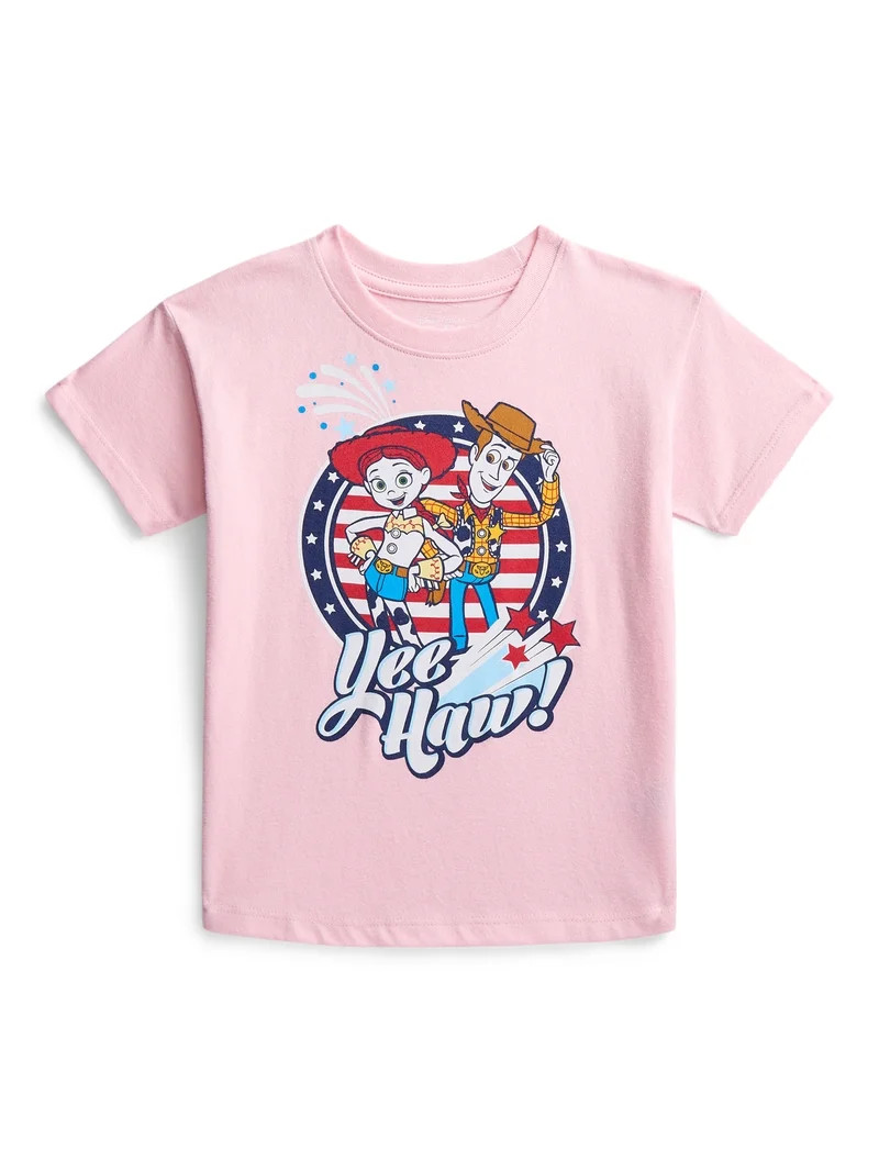 Toy Story Toddler Graphic Americana Crewneck Tee with Short Sleeves, Sizes 12M-5T | Walmart (US)