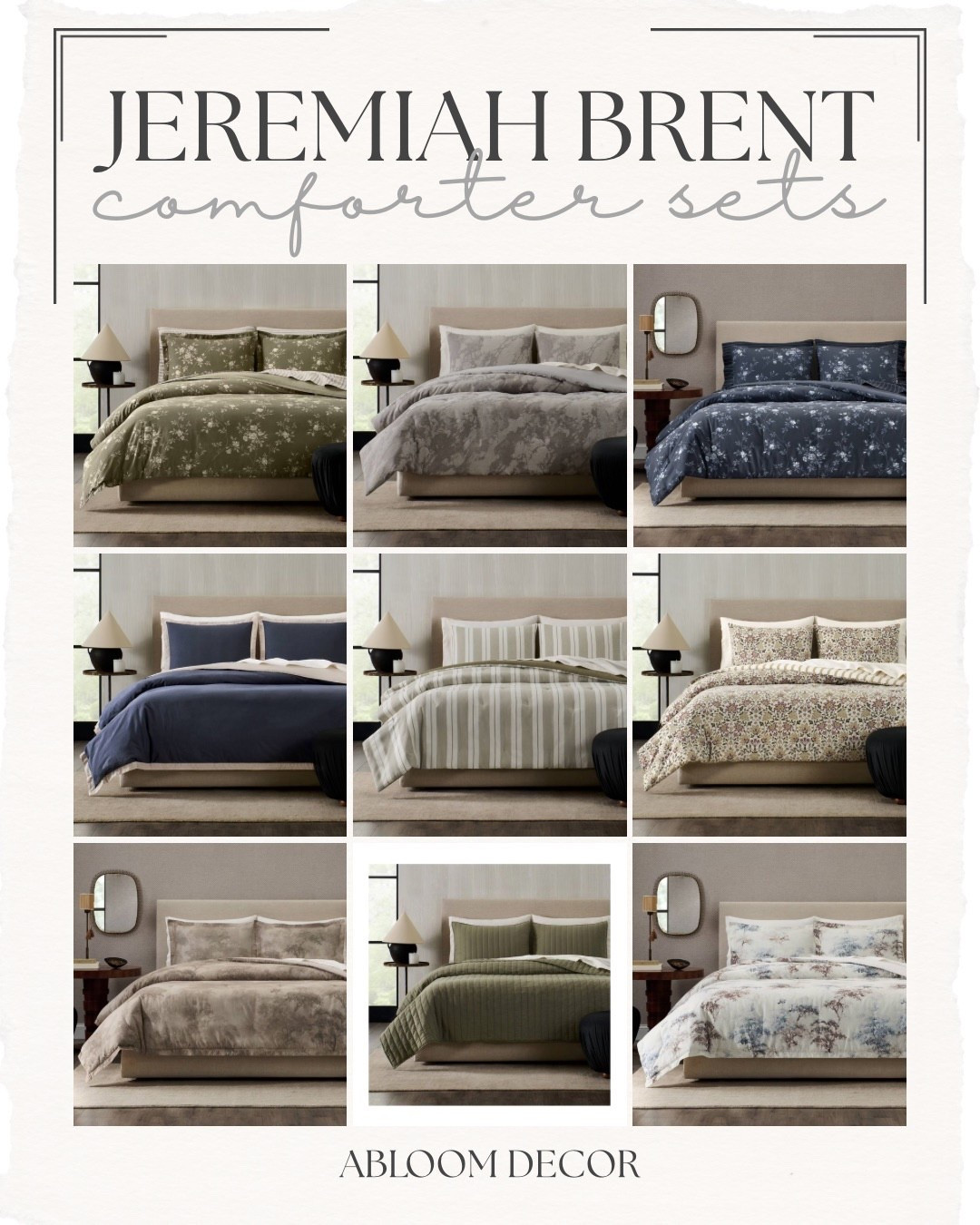 I stumbled across the Jeremiah Brent comforter sets at Target and am in love!! There are so many stunning colors and patterns to choose from.

#LTKHome