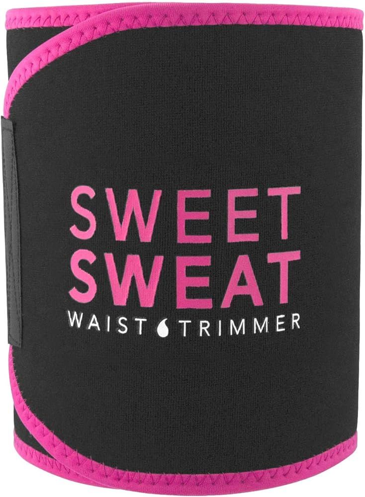 Sweet Sweat Waist Trimmer - Black/Pink | Premium Waist Trainer Sauna Belt for Men & Women | Amazon (US)