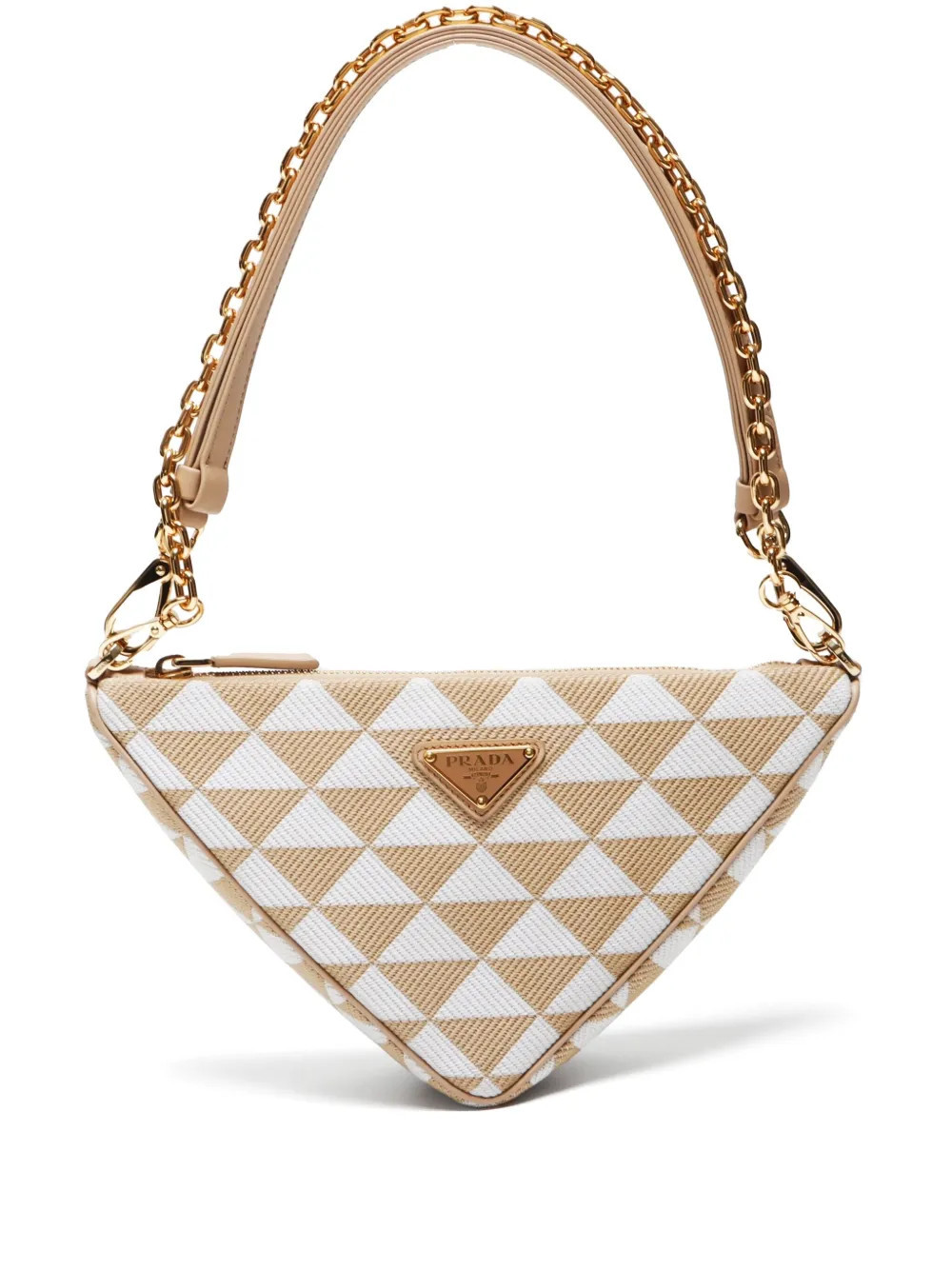 Prada Pre-Owned 2024 triangle shoulder bag - Neutrals | Farfetch Global