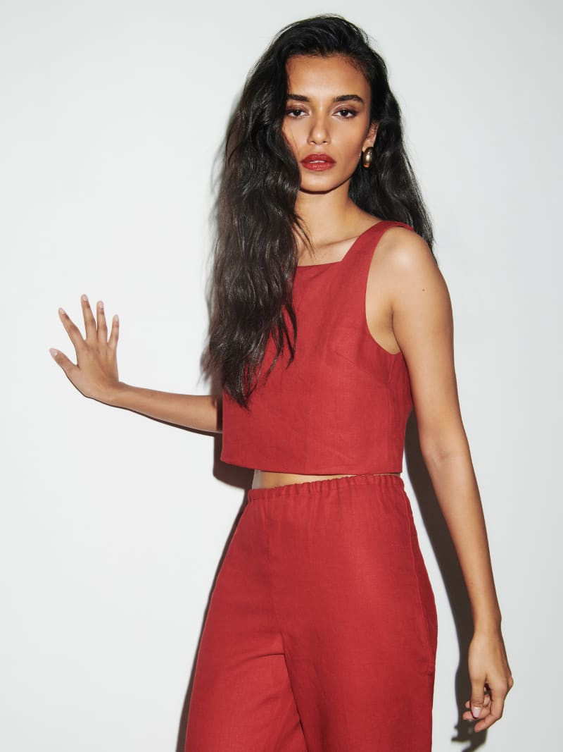 Saige Linen Top | Reformation (Global)