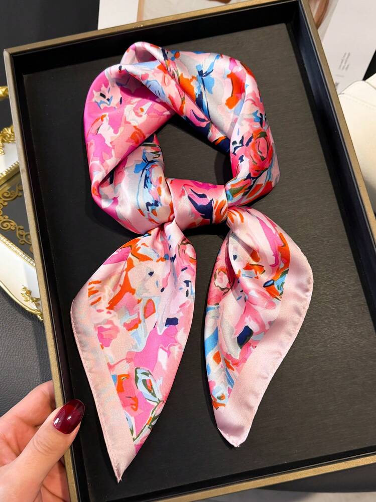 Elegant Satin Square Scarf | SHEIN