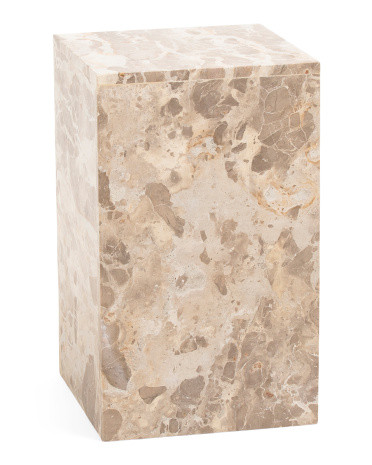 20x12 Solid Marble Pedestal Accent Table | TJ Maxx