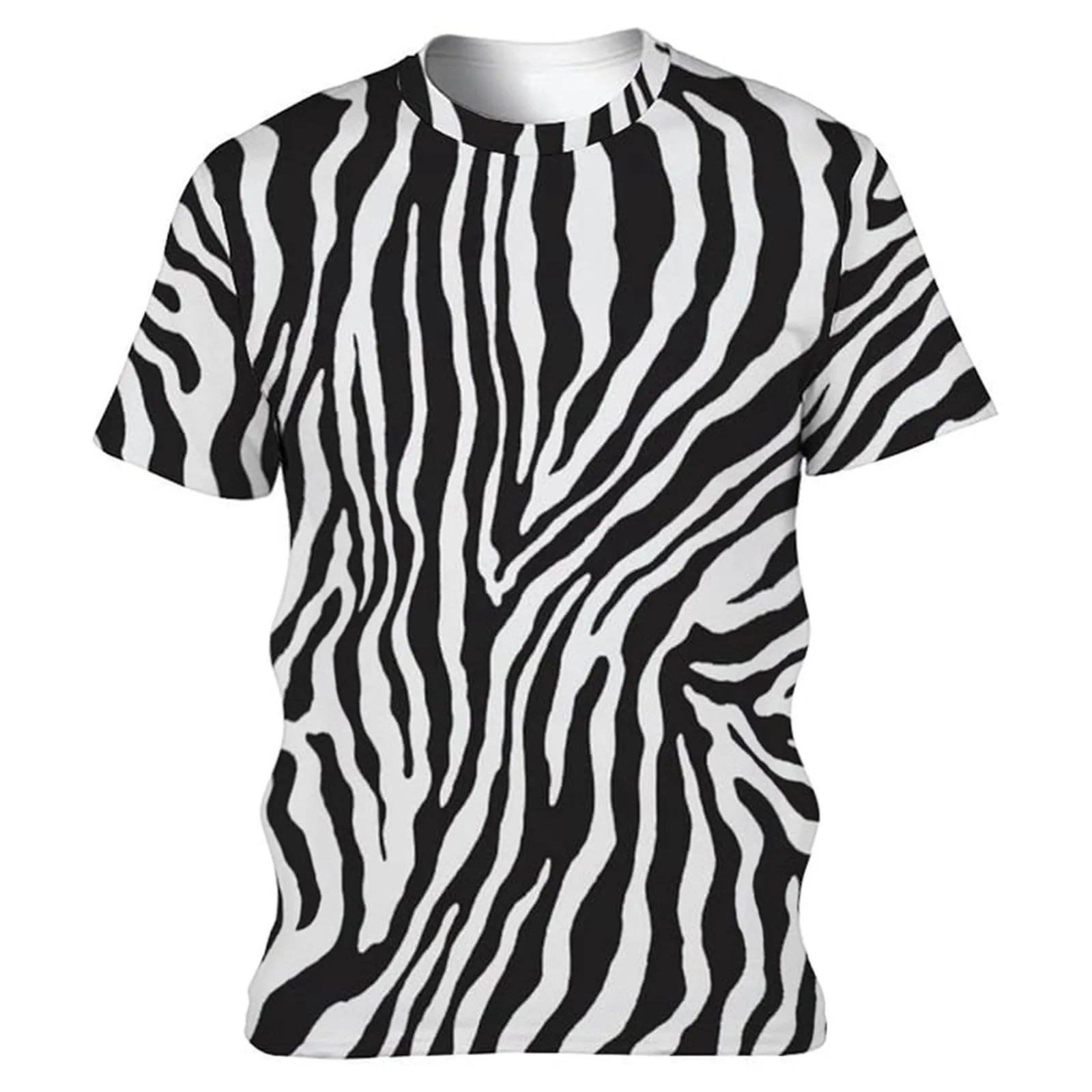 XIAOCHA Women's Zebra Pattern Graphic Tee Crew Neck Animal Print T Shirt Breathable Trendy Night ... | Walmart (US)
