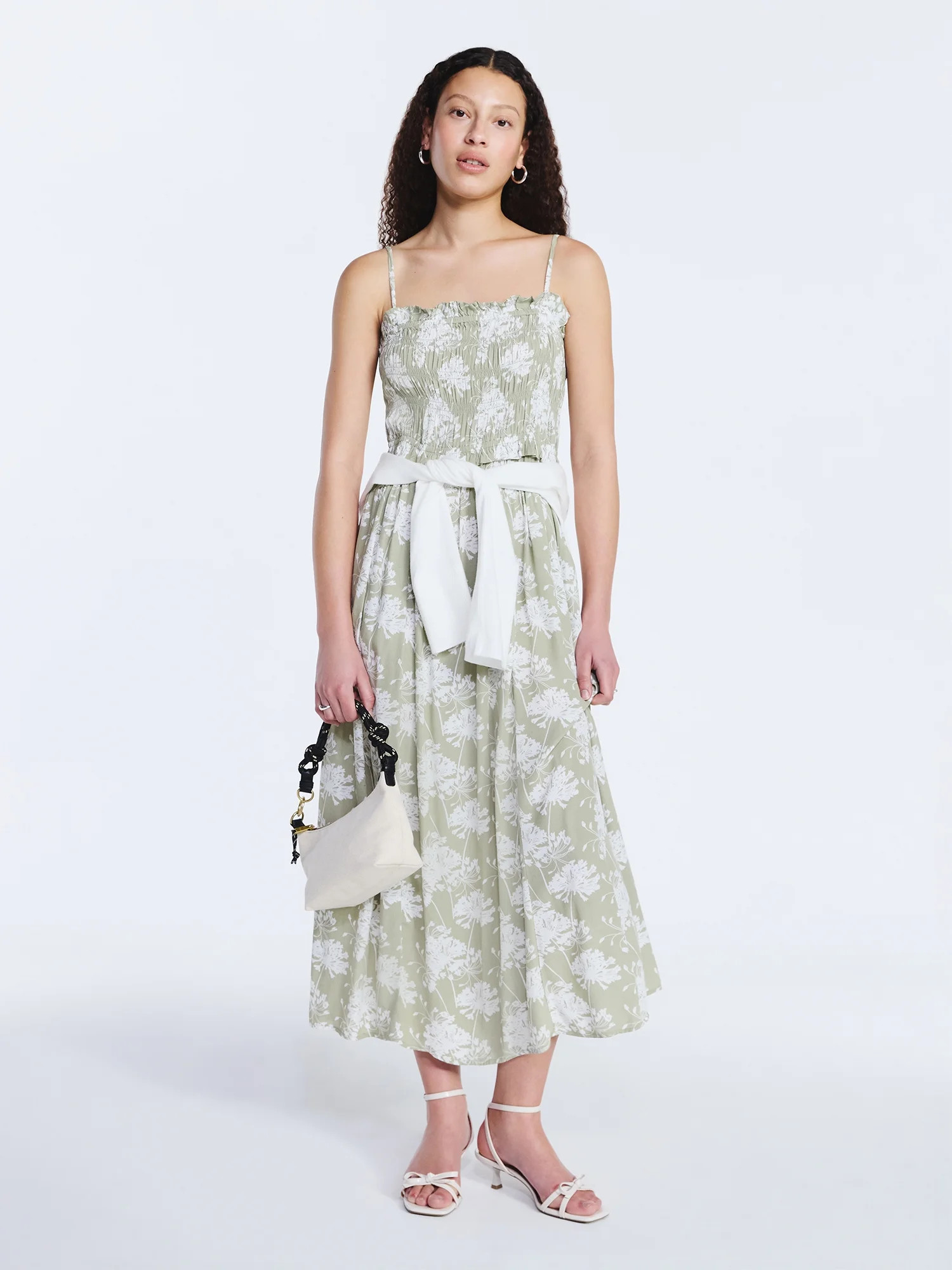 Free Assembly Women's Smocked Peplum Maxi Dress, Sizes XS-XXL | Walmart (US)