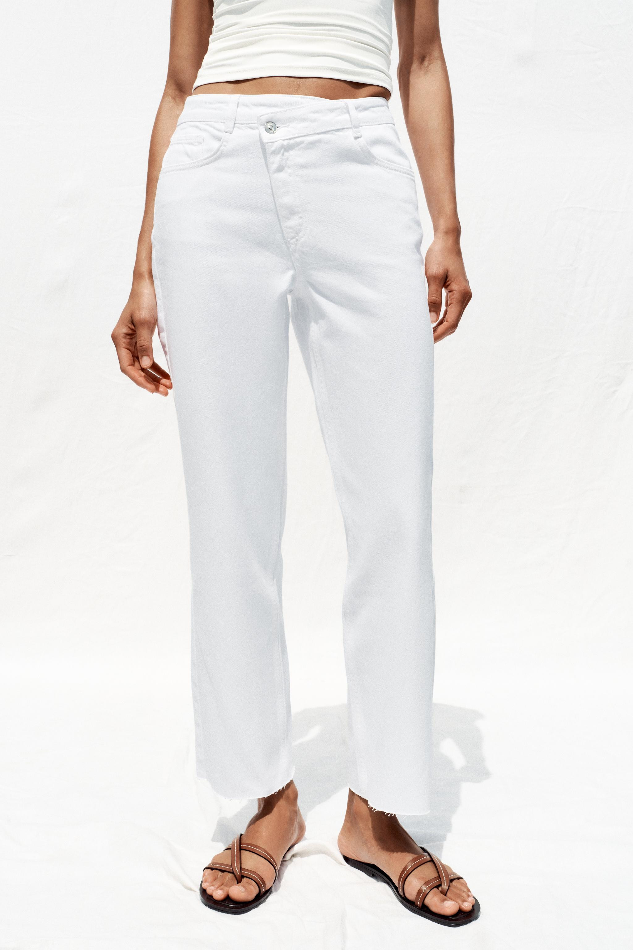 JEANS Z1975 STRAIGHT HIGH-WAIST CROSSOVER WAIST | Zara UK